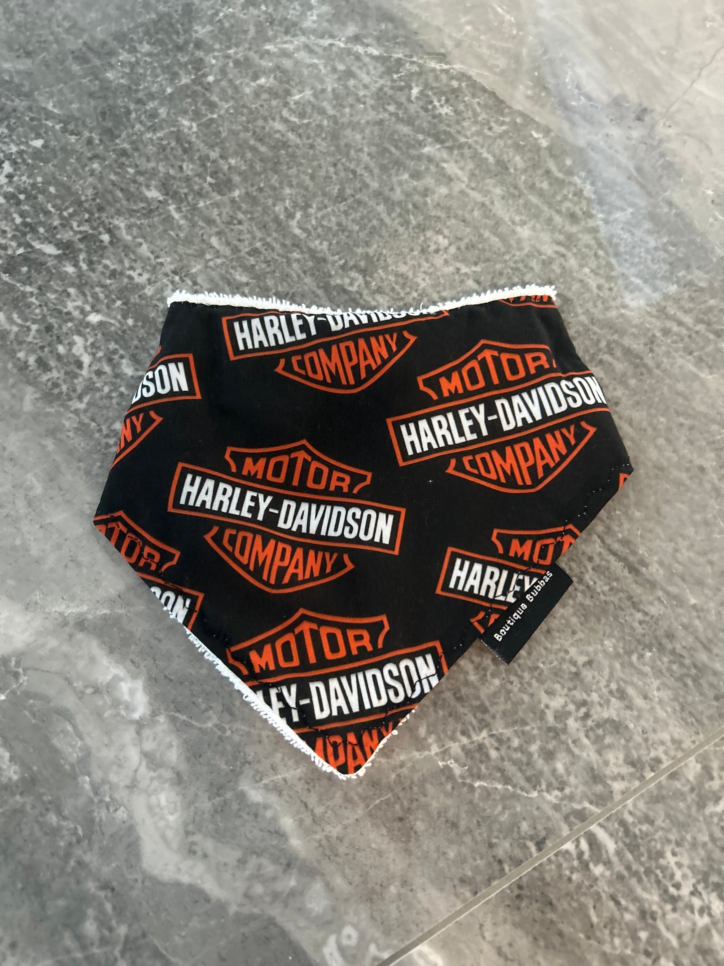 Orange style bike Bandana Dribble Bib