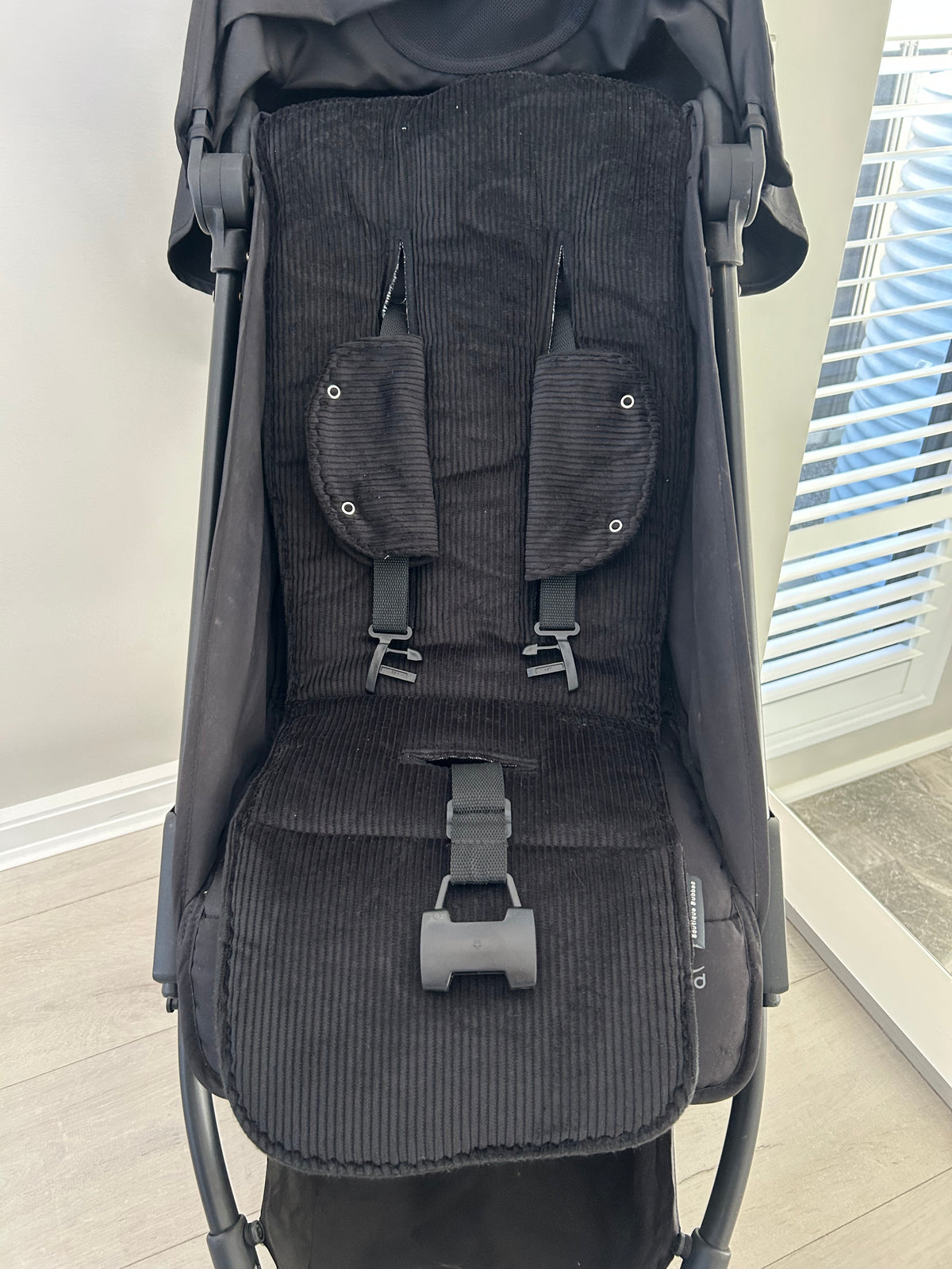 Black Corduroy Universal pramliner set