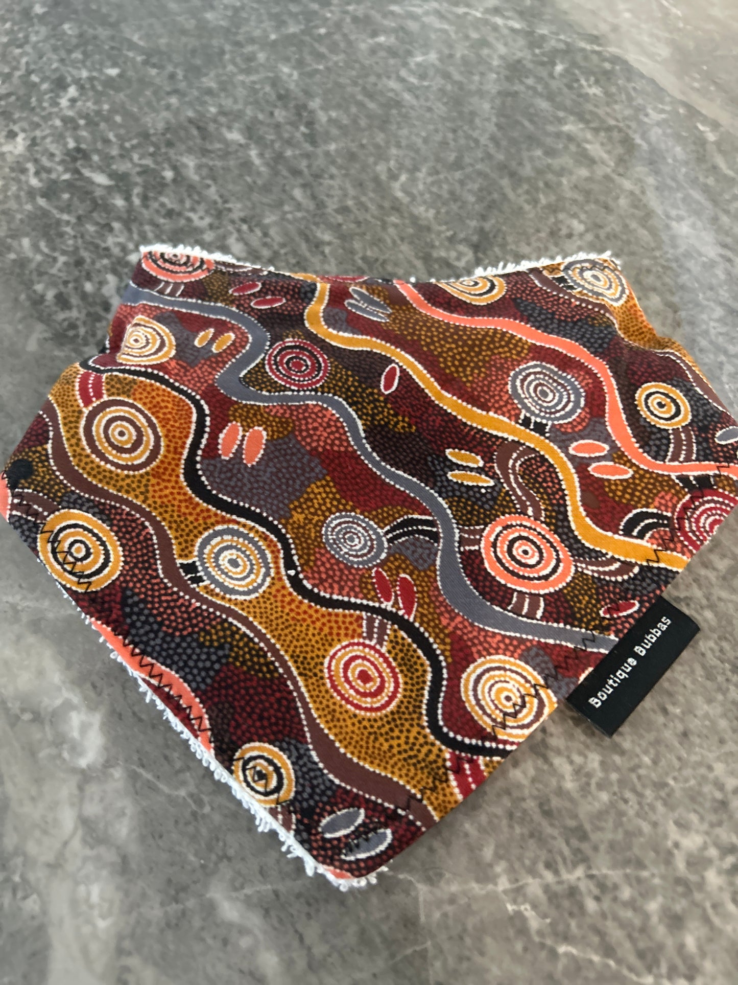 Brown indigenous Bandana Dribble Bib