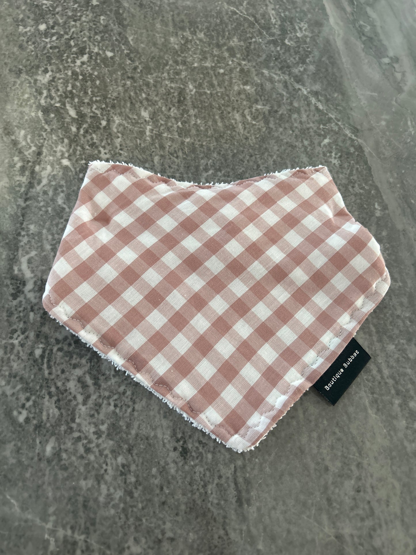 Pink gingham Bandana Dribble Bib