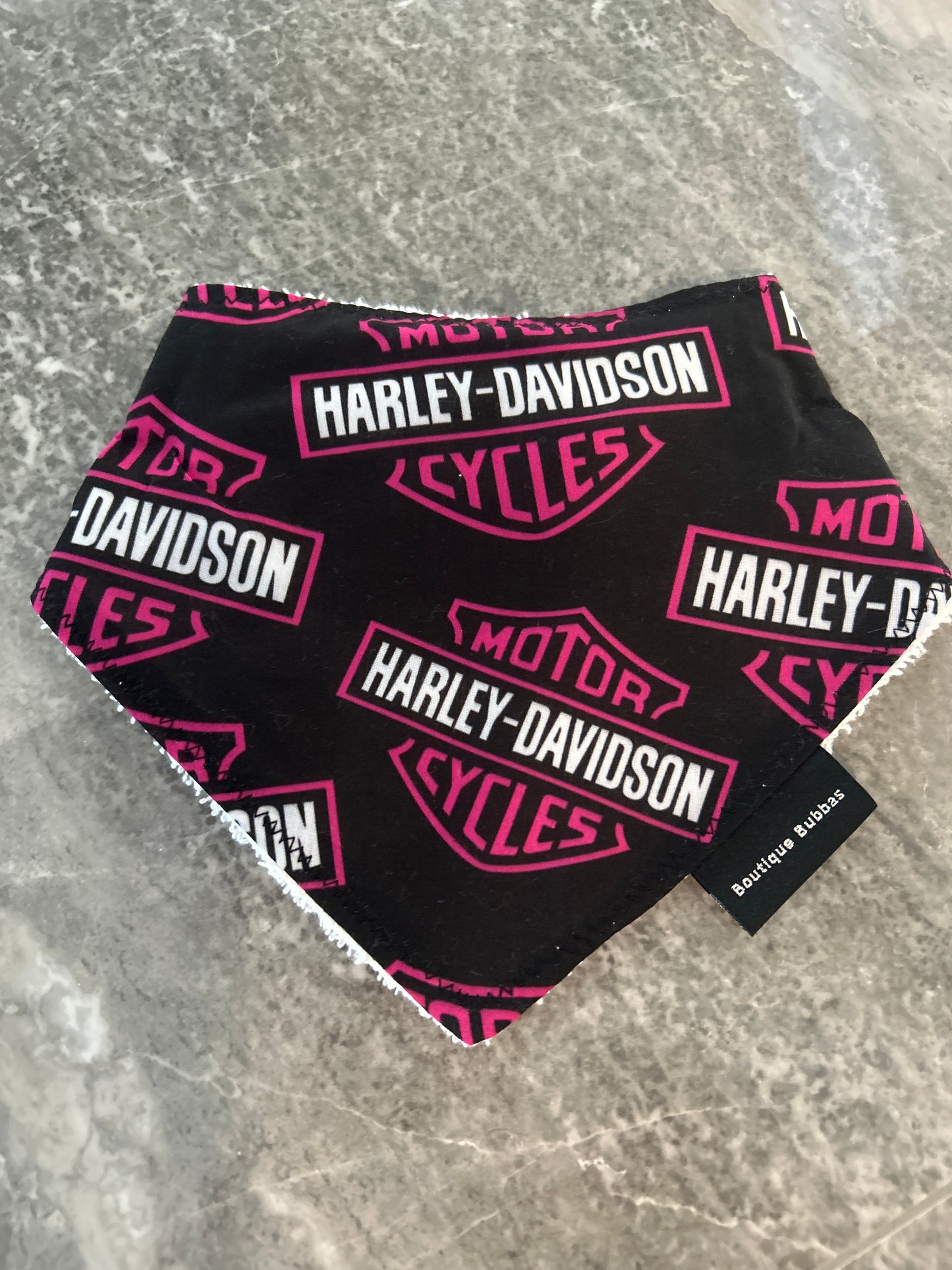 Pink style bike Bandana Dribble Bib