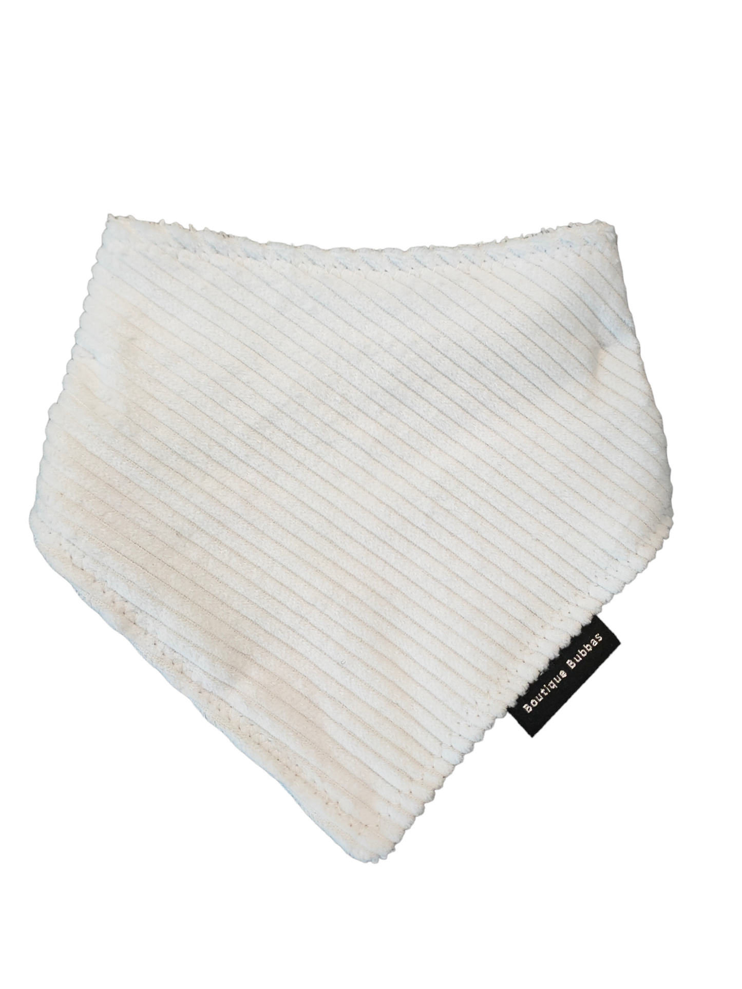 White Corduroy Bandana Dribble Bib
