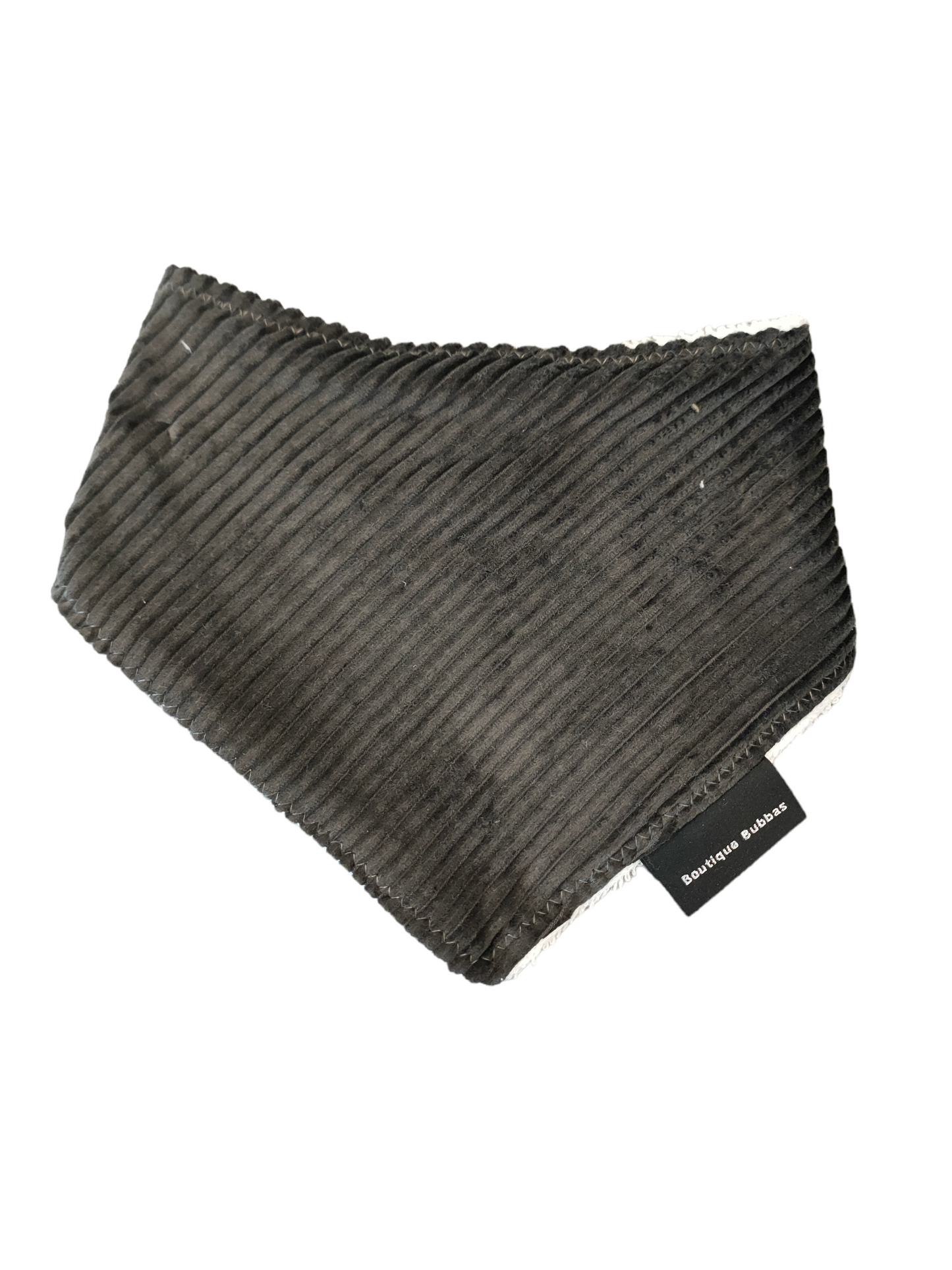 Corduroy Charcoal Bandana Dribble Bib