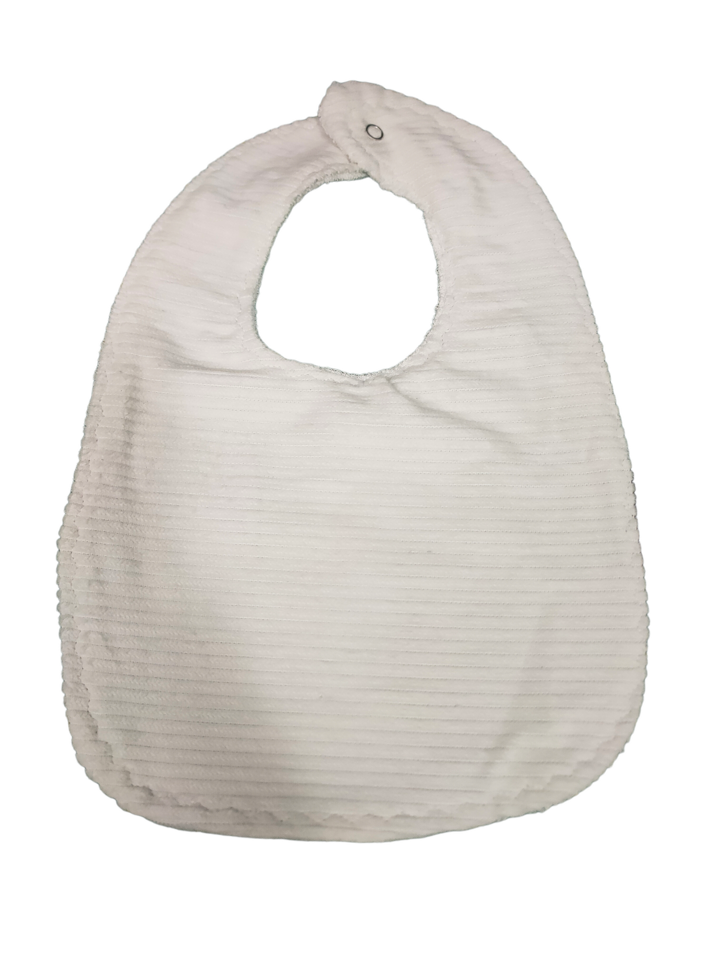 White corduroy Traditional Feeding Bibs