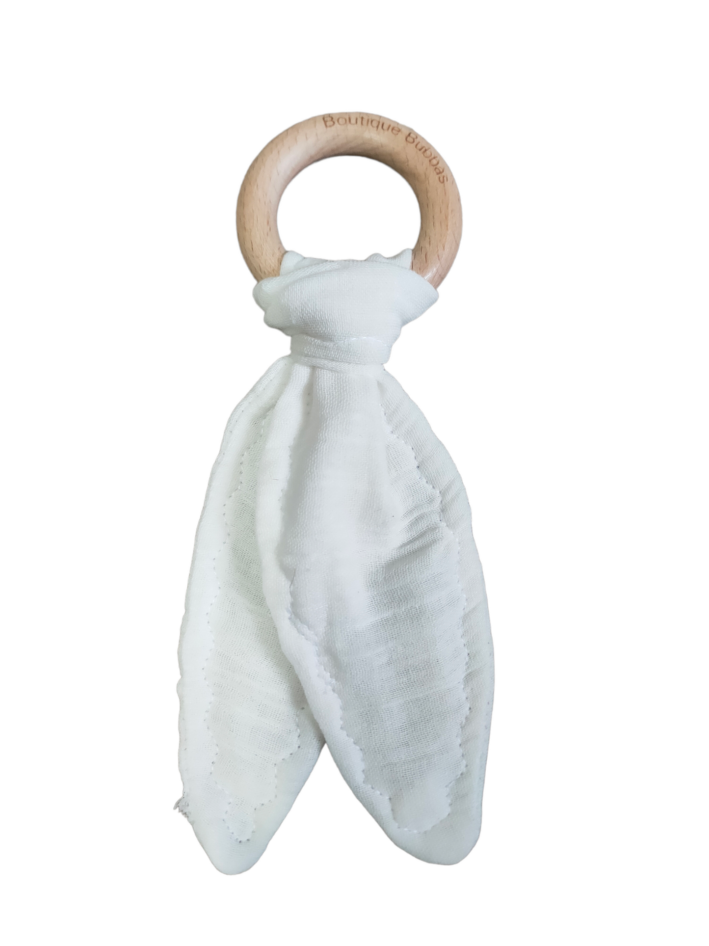 White Organic maple wood teething rings