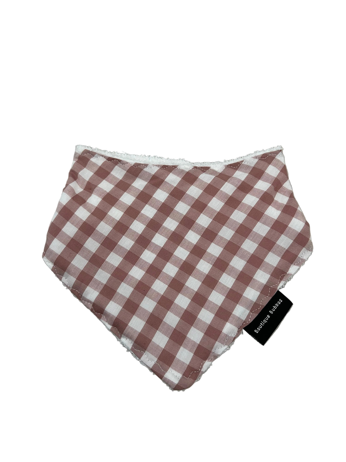 Brown gingham Bandana Dribble Bib