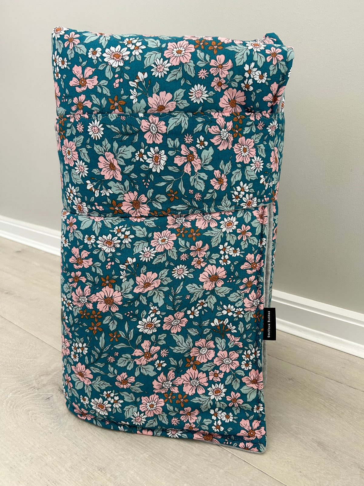Aqua Floral travel play mat