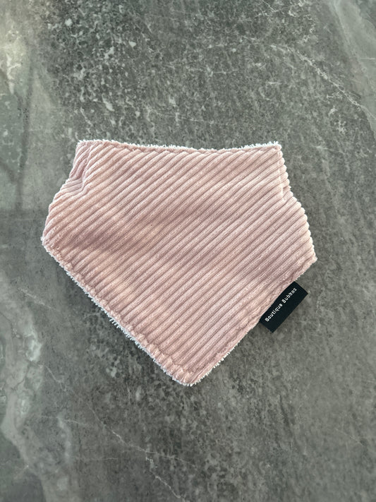 Pink corduroy Bandana Dribble Bib