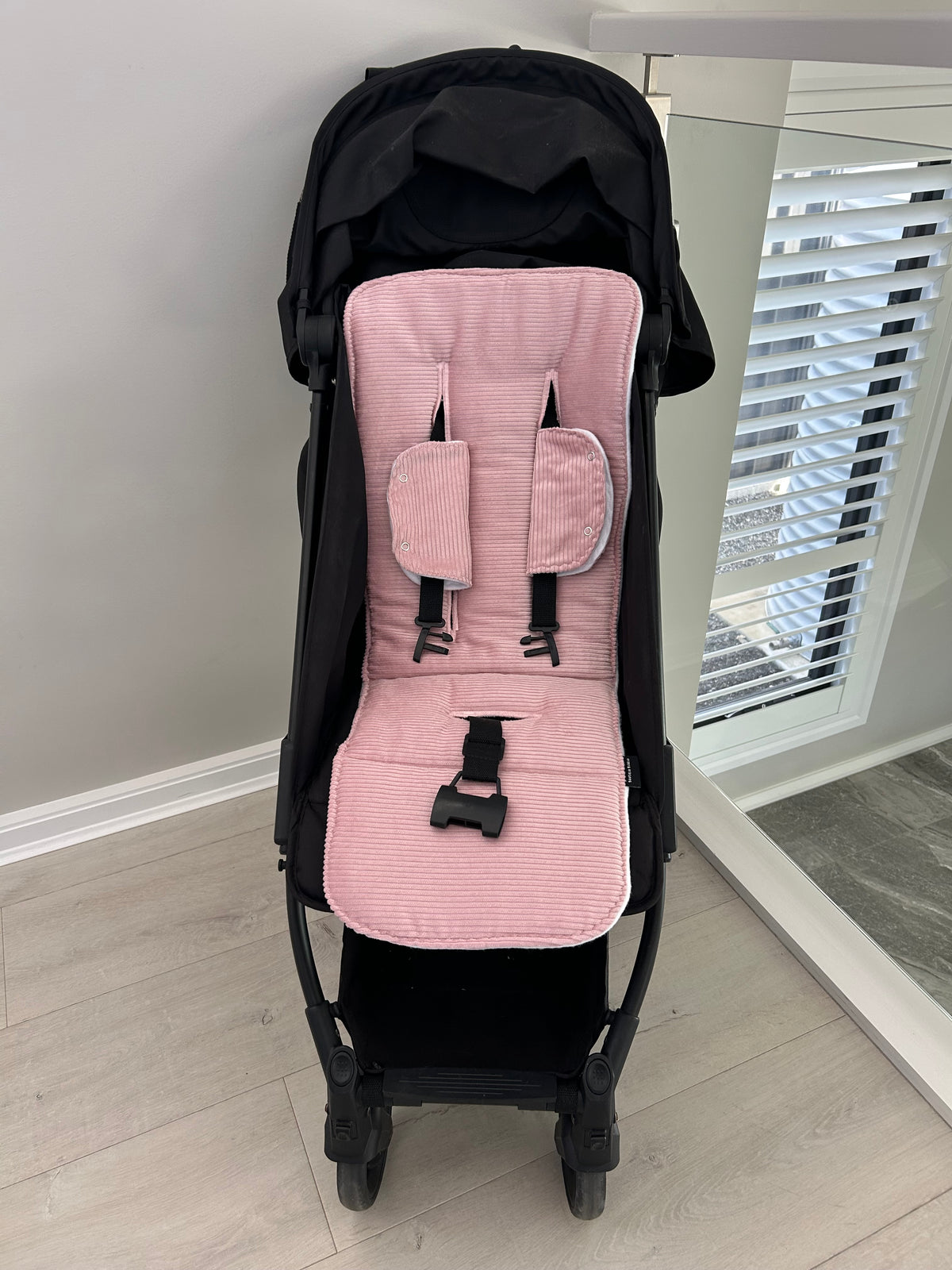 Pink Corduroy Universal pramliner set