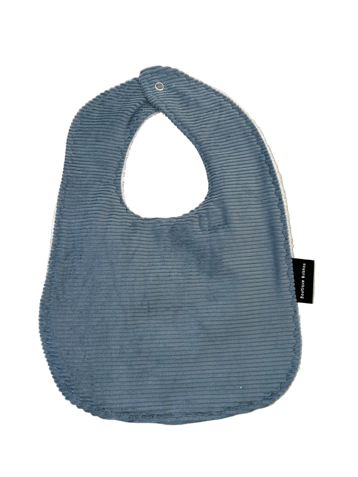 Blue Corduroy Traditional Feeding Bibs