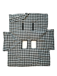 White and Black Gingham Trolley Seat Liner
