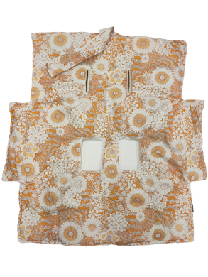 Yellow Floral Trolley Seat Liner