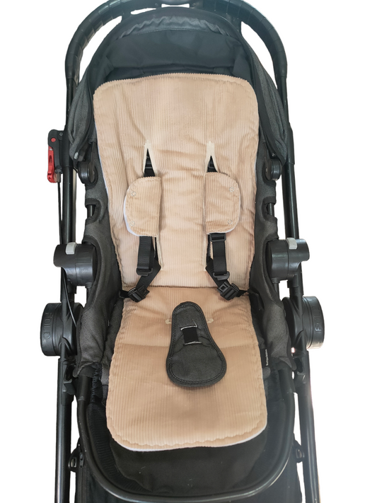 Creamy Carmel Corduroy Universal pramliner set