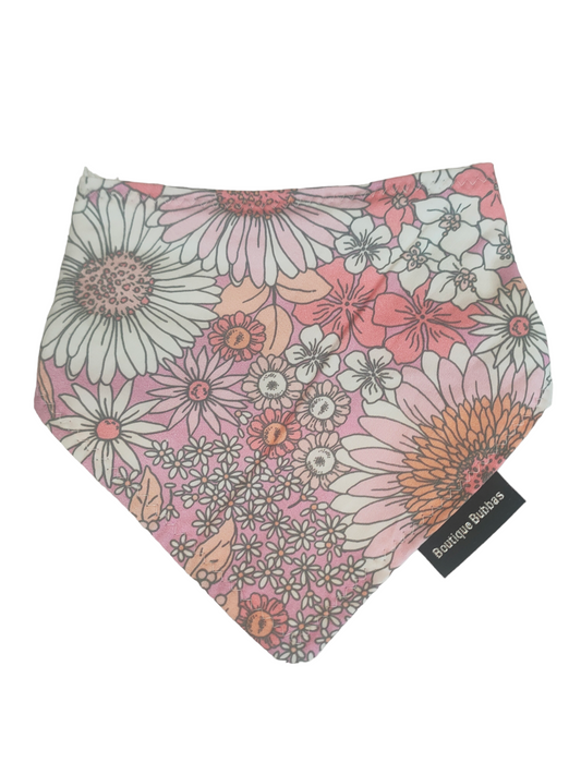 Pink floral Bandana Dribble Bib